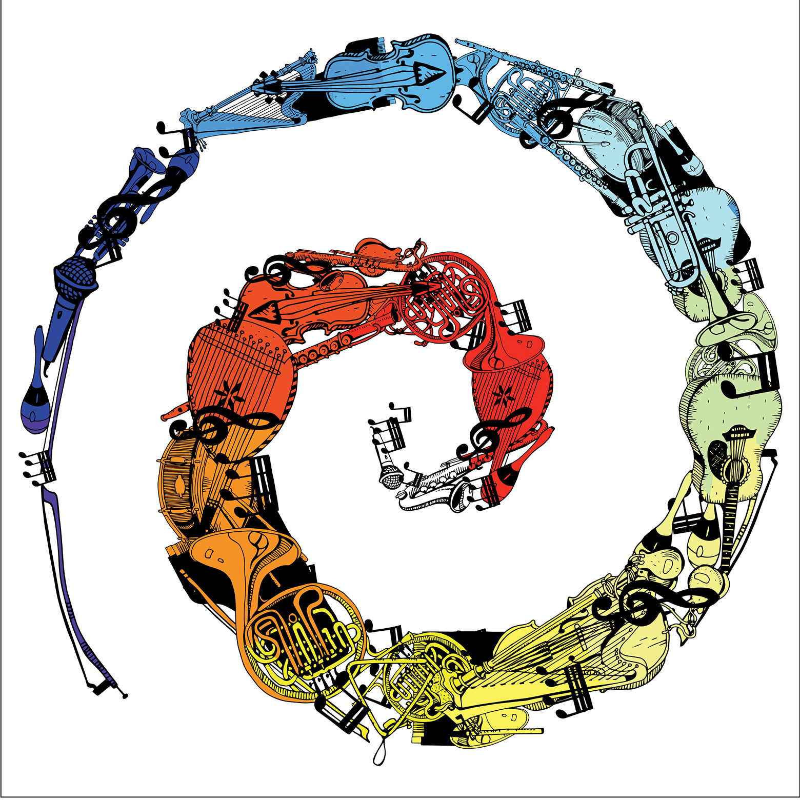 Spiral med instrumenter